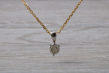 Load image into Gallery viewer, Simple and Elegant Diamond Solitaire set Two Tone Gold Necklace