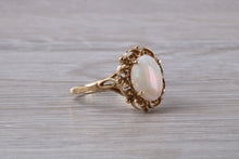 Load image into Gallery viewer, Oval cut Natural Opal set Yellow Gold Ring