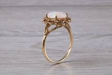 Load image into Gallery viewer, Oval cut Natural Opal set Yellow Gold Ring