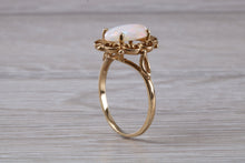 Load image into Gallery viewer, Oval cut Natural Opal set Yellow Gold Ring