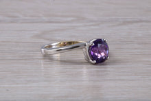Load image into Gallery viewer, Two carat Amethyst set in 18ct White and Yellow Gold Twist Ring