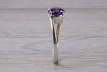 Load image into Gallery viewer, Two carat Amethyst set in 18ct White and Yellow Gold Twist Ring