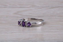 Load image into Gallery viewer, Amethyst and Diamond set White Gold Ring