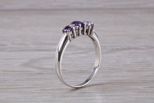 Load image into Gallery viewer, Amethyst and Diamond set White Gold Ring