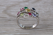 Load image into Gallery viewer, Multi Gemstone set 13 mm wide Bubble Ring