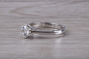 Tulip Flower Solitaire set The Ultimate Hearts and Arrows Moissanite Diamond