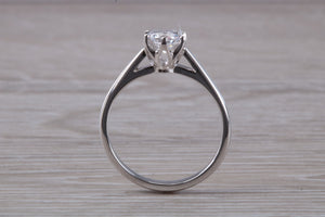 Tulip Flower Solitaire set The Ultimate Hearts and Arrows Moissanite Diamond