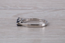 Load image into Gallery viewer, Sapphire set 18ct White Gold Trilogy Ring