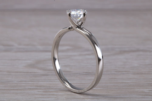 Twist Crossover Solitaire set with One carat Moissanite Diamond