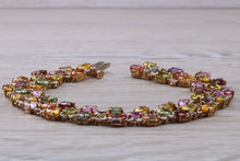 Load image into Gallery viewer, Rainbow Colour Gemstones and Diamond set Yellow Gold Bracelet