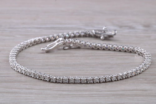 Two carat Diamond set 18ct White Gold Tennis bracelet
