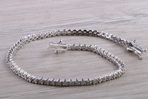 Two carat Diamond set 18ct White Gold Tennis bracelet