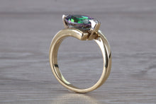 Load image into Gallery viewer, Chunky Mystic Topaz and Diamond set Yellow Gold Ring