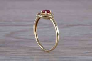 Dainty Round cut Ruby Ring