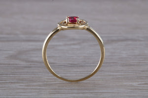 Dainty Round cut Ruby Ring
