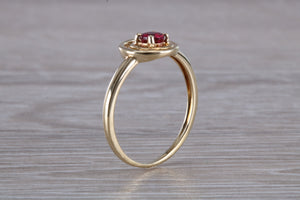 Dainty Round cut Ruby Ring