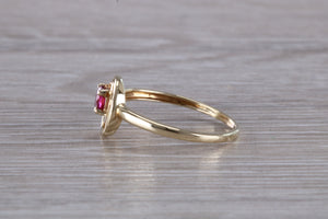 Dainty Round cut Ruby Ring