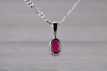 Load image into Gallery viewer, Oval Cabochon cut Ruby Necklace