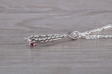 Load image into Gallery viewer, Ruby set Silver Necklace