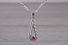 Load image into Gallery viewer, Ruby set Silver Necklace
