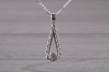 Load image into Gallery viewer, Ruby set Silver Necklace