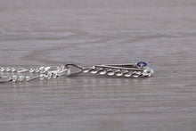 Load image into Gallery viewer, Natural Round cut Blue Sapphire set Silver Necklace