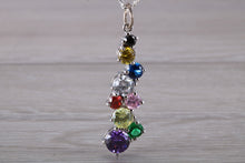 Load image into Gallery viewer, Rainbow Waterfall Silver Necklace
