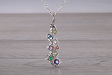 Load image into Gallery viewer, Rainbow Waterfall Silver Necklace