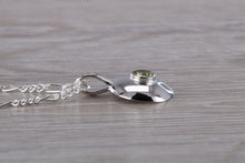 Load image into Gallery viewer, Natural Round cut Peridot Gemstone Set Silver Necklace