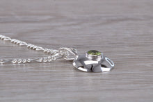 Load image into Gallery viewer, Natural Round cut Peridot Gemstone Set Silver Necklace