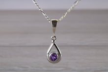 Load image into Gallery viewer, Natural Round cut Amethyst set Silver Necklace