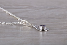 Load image into Gallery viewer, Natural Round cut Amethyst set Silver Necklace