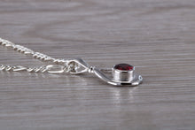 Load image into Gallery viewer, Natural Rhodolite Gemstone set Silver Necklace