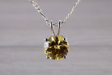 Load image into Gallery viewer, Yellow C Z Set Silver Necklace