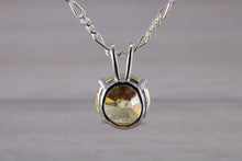 Load image into Gallery viewer, Yellow C Z Set Silver Necklace
