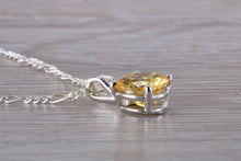 Load image into Gallery viewer, Yellow C Z Set Silver Necklace