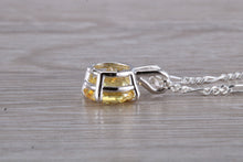 Load image into Gallery viewer, Yellow C Z Set Silver Necklace