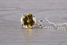 Load image into Gallery viewer, Yellow C Z Set Silver Necklace
