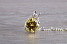 Load image into Gallery viewer, Yellow C Z Set Silver Necklace