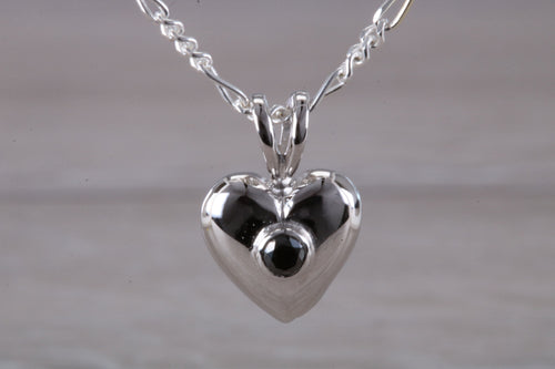 Natural Blue Sapphire set Silver Necklace