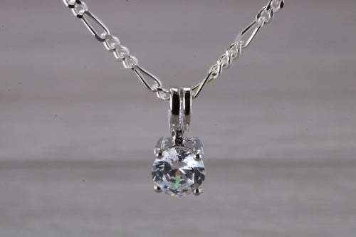 Diamond White C Z set Silver Necklace