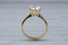 Load image into Gallery viewer, Three carat Moissanite Diamond with Natural Diamonds set 18ct Gold Ring