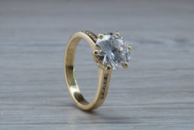Load image into Gallery viewer, Three carat Moissanite Diamond with Natural Diamonds set 18ct Gold Ring