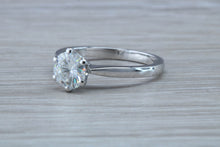 Load image into Gallery viewer, 1.25ct Platinum Diamond Solitaire. Forever One grade Moissanite Diamond