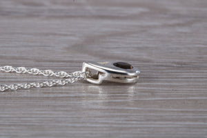 Natural Smokey Quartz set Silver Necklace