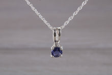 Load image into Gallery viewer, Natural Iolite Gemstone set Silver Necklace