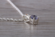 Load image into Gallery viewer, Natural Iolite Gemstone set Silver Necklace