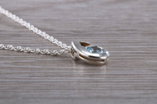 Load image into Gallery viewer, Natural Blue Topaz set Silver Necklace