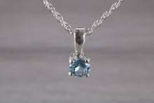 Load image into Gallery viewer, Natural Blue Topaz set Silver Necklace