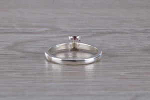 Natural Rhodolite Gemstone Ring.Sterling Silver Rhodolite Garnet